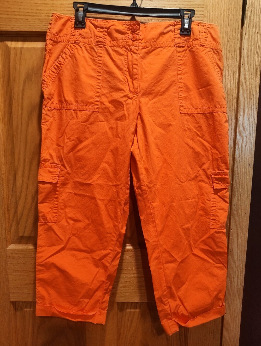 Josephine Sport Women's Orange Cargo Capris
